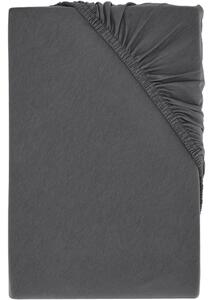 Livarno home Žerzejové napínací prostěradlo, 140–160 x 200 cm (šedá) (100392641003)
