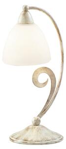Stolní lampa 1730/1L bílá satinovaná, slonovina
