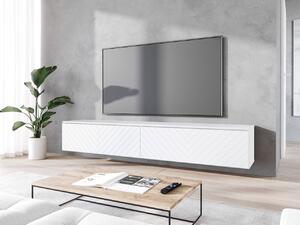 TV stolek/skříňka Dlone 180 MDF, Barva: biały / biały jodełka, Osvětlení: bez osvětlení 5903211316876