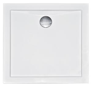 Besco Čtvercová akrylátová sprchová vanička AQUARIUS SQ 80x80 (90x90) SlimLine Rozměry (cm): 80x80