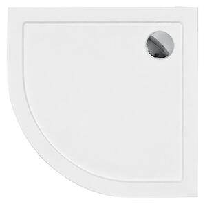 Besco Čtvrtkruhová akrylátová sprchová vanička ARON HR 80x80 (90x90) Slimline Rozměry (cm): 80x80