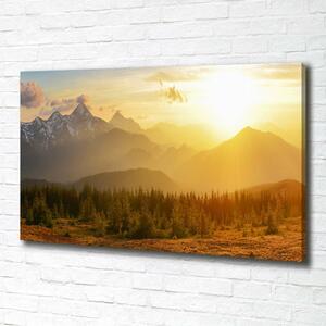 Foto obraz canvas Západ slunce hory oc-84116149
