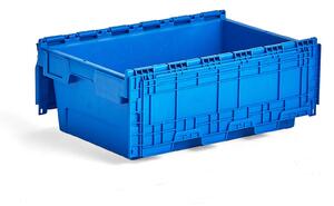 AJ Produkty Plastový přepravní box GAYLE, 39 l, 600x400x240 mm, modrý