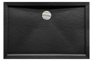 Besco Obdélníková sprchová akrylátová vanička ALPINA NEW SE R 100x80 (120x80, 120x90) B SlimLine Stone Effect Rozměry (cm): 100x80