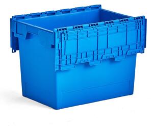 AJ Produkty Plastový přepravní box GAYLE, 75 l, 600x400x440 mm, modrý