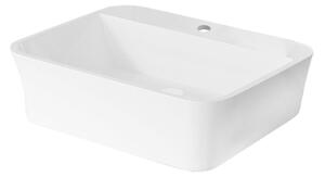 Besco Deskové umyvadlo z litého mramoru Assos S-Line UM D-OPB 51x41x15 cm, s otvorem pro baterii