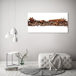 Moderní foto obraz na stěnu Zrnka kávy skořice osh-84266938