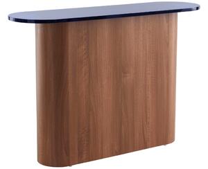 Jotex Modrý toaletní stolek LIVI 120 x 35 cm s ořechovou podnoží