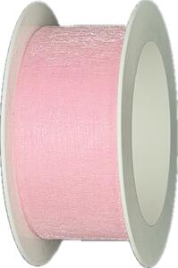Stuha organzová Organdy Blush Pink růžová 25mm x 5m (4,-Kč/m)
