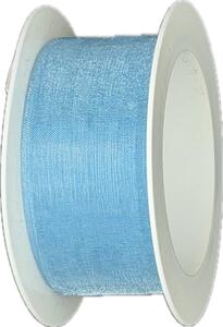 Stuha organzová Organdy Sky Blue světle modrá 25mm x 5m (4,-Kč/m)