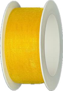 Stuha organzová ORGANDY Golden Yellow žlutá 25mm x 5m (4,-Kč/m)