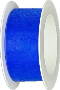 Stuha organzová Organdy Royal Blue sytě modrá 25mm x 5m (4,-Kč/m)