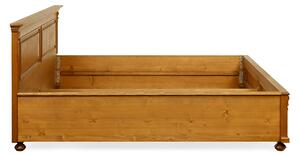 Manželská postel ze smrkového dřeva