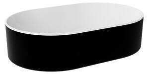 Besco Deskové umyvadlo z litého mramoru Lova BW Matt UM D 53x34 cm