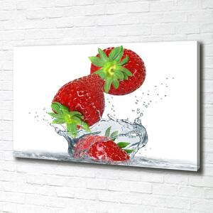 Foto obraz na plátně Padající jahody oc-85065698
