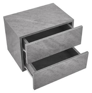 Závěsný noční stolek - šedý