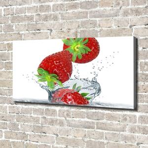Foto obraz na plátně Padající jahody oc-85065698
