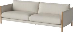 Hayden 3 sofa, Čalounění Baize grey, Povrchy Dub olejovaný Bolia