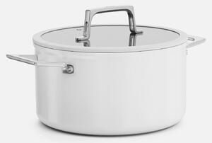 Fabini Kastrol Meda 5.0 Pro, ø 24 cm (5,4 l) - Nepřilnavý hrnec s keramickým povrchem s poklicí, světle šedý