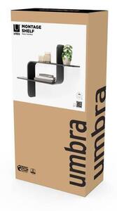 NÁSTĚNNÝ REGÁL, buk, kaučukové dřevo, černá, 64/48/16 cm Umbra - Online Only regály & police, Online Only