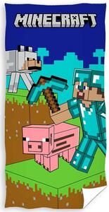 Carbotex Bavlněná froté osuška 70x140 cm - Minecraft Objev svůj svět