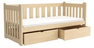 Dětská postel s úložným prostorem Atreus, Bílá, 80x180 cm