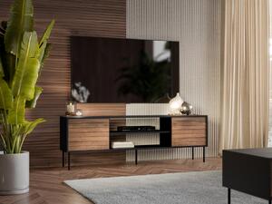 TV Stolek/skříňka Heprano 180 EF, Barva: černá / ořech warnia 5903211349829