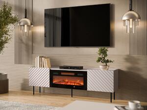 TV skříňka s krbem Gretzo 180 2D, Barva: kašmír 5903211350535