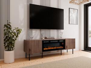TV skříňka s krbem Ostani 180, Barva: Ořech warmia 5903211350559