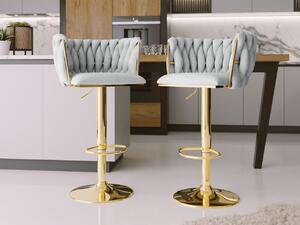 Set dvou barových židlí Archie BS-1142, Barva: 82-šedá 5903211338212
