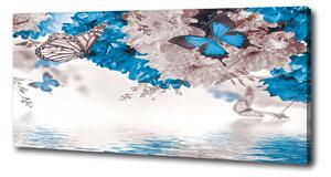 Foto obraz canvas Květiny a motýli oc-85449267