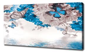 Foto obraz canvas Květiny a motýli oc-85449267