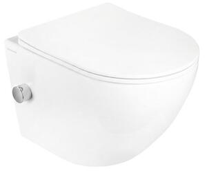 Hydroland Závěsná WC mísa s funkcí bidetu a SoftClose sedátkem Karat, bílá