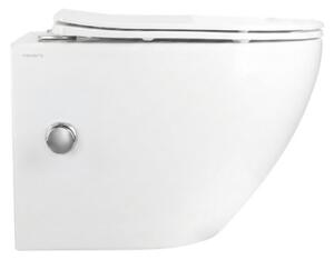 Hydroland Závěsná WC mísa s funkcí bidetu a SoftClose sedátkem Karat, bílá