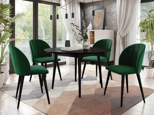 Čalouněná kuchyňská židle PIMA 1 - černá / zelená