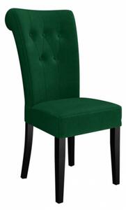 Čalouněná židle do kuchyně NOSSEN 2 - černá / zelená