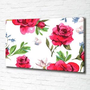 Moderní obraz canvas na rámu Červené růže oc-85695644