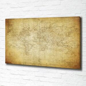 Foto obraz tištěný na plátně Stará mapa světa oc-85725427