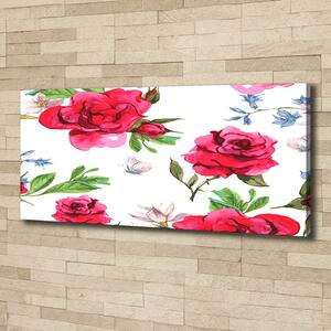 Moderní obraz canvas na rámu Červené růže oc-85695644