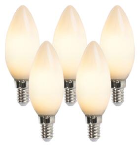 Sada 5 LED svíček E14 B35 2W 180lm 2350K