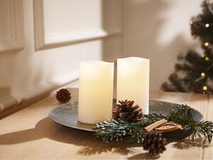 LIVARNO home LED svíčka z přírodního vosku (bílá, 2 kusy) (100357200001)