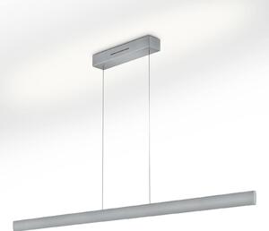 LED závěsné světlo Runa, nikl, délka 152 cm