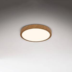 LED stropní svítidlo Runa Wood vzhled dřeva 3 000 K Ø38cm