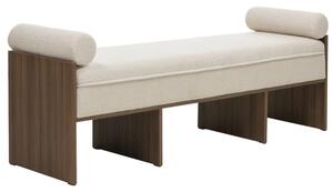 NovaNook Světle béžová bouclé lavice Foppo 150 cm