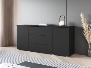 Komoda do pokoje Sawoti 150, Barva: černý grafit, Osvětlení: bez osvětlení 5903211380600