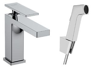 Hansgrohe Tecturis E - Páková umyvadlová baterie 110 s ruční sprchou Bidette a sprchovou hadicí 160 cm, chrom 73210000