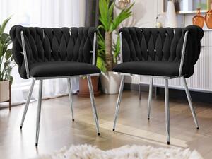 Set dvou čalouněných židlí Archie DC-1142/CM, Barva: 77-černá 5903211394058