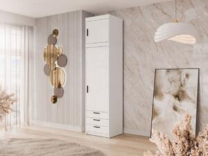 Šatní skříň Melen 1D3S + nástavec, Barva: bílá 5903211438332