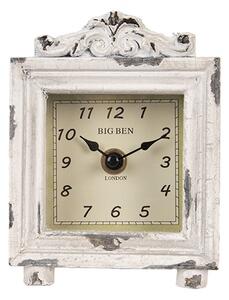Béžové antik dřevěné hodiny Big Ben - 10*6*14 cm / 1*AA - Clayre & Eef
