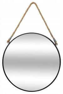Nástěnné Zrcadlo Atmosphera kulaté 55 cm, kovový rám, černé
